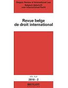 Cover of the Revue belge de droit international 