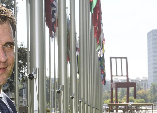 Nils Melzer at the United Nations Office at Geneva after his appointment as Special Rapporteur on torture