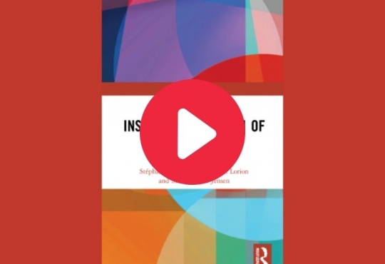Play button with cover of the book